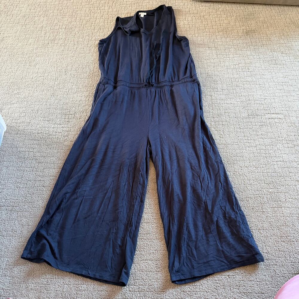 Daily Ritual XXL Super Soft Sleeveless Drawstring Jumper Overalls